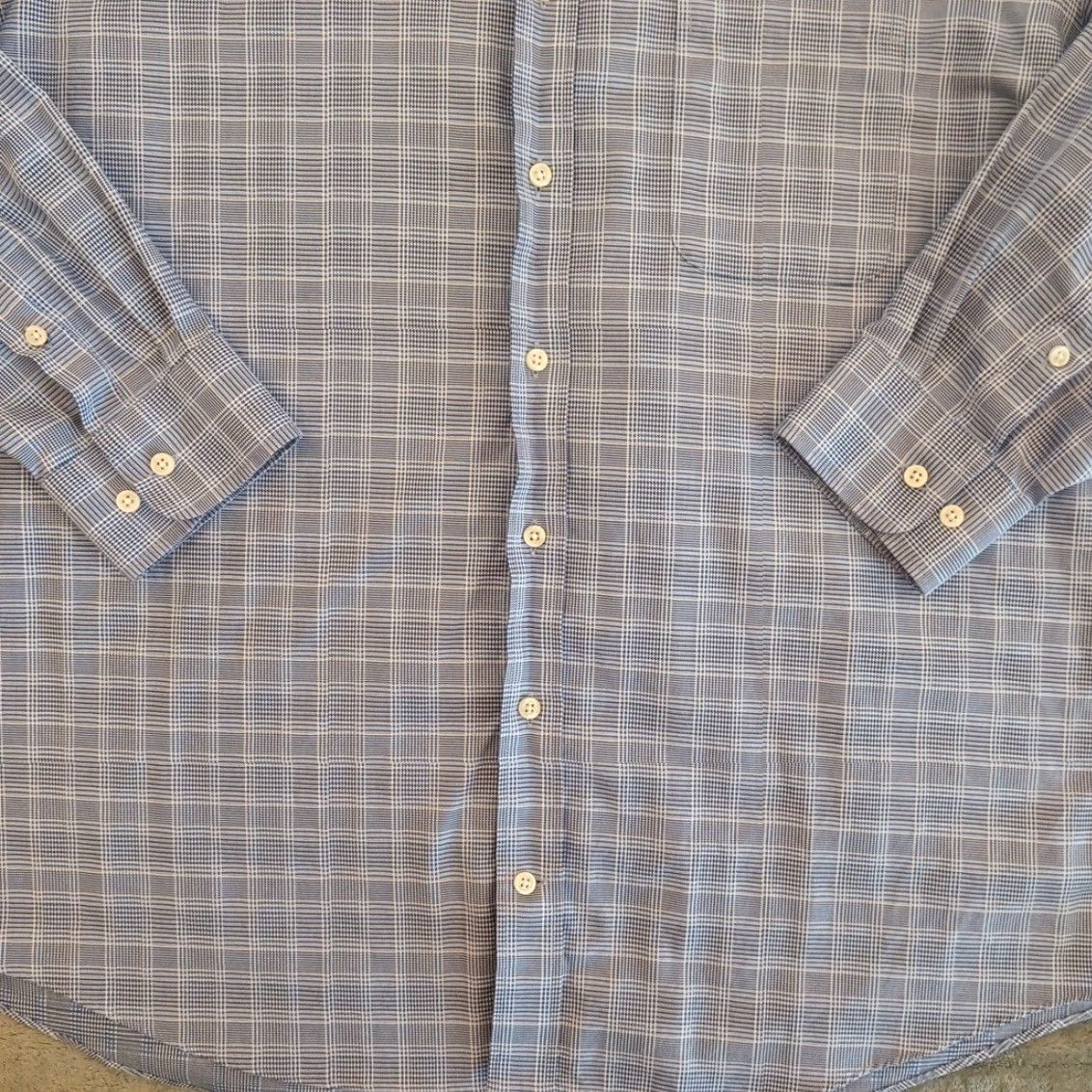 Vintage Kirkland Signature Shirt Mens 17.5 Blue Plaid Long Sleeve Button-Down Collar Shirt Mens Regular Blue Plaid Button-Up 1700s? Size US XXL / EU 58 / 5 - 3 Thumbnail