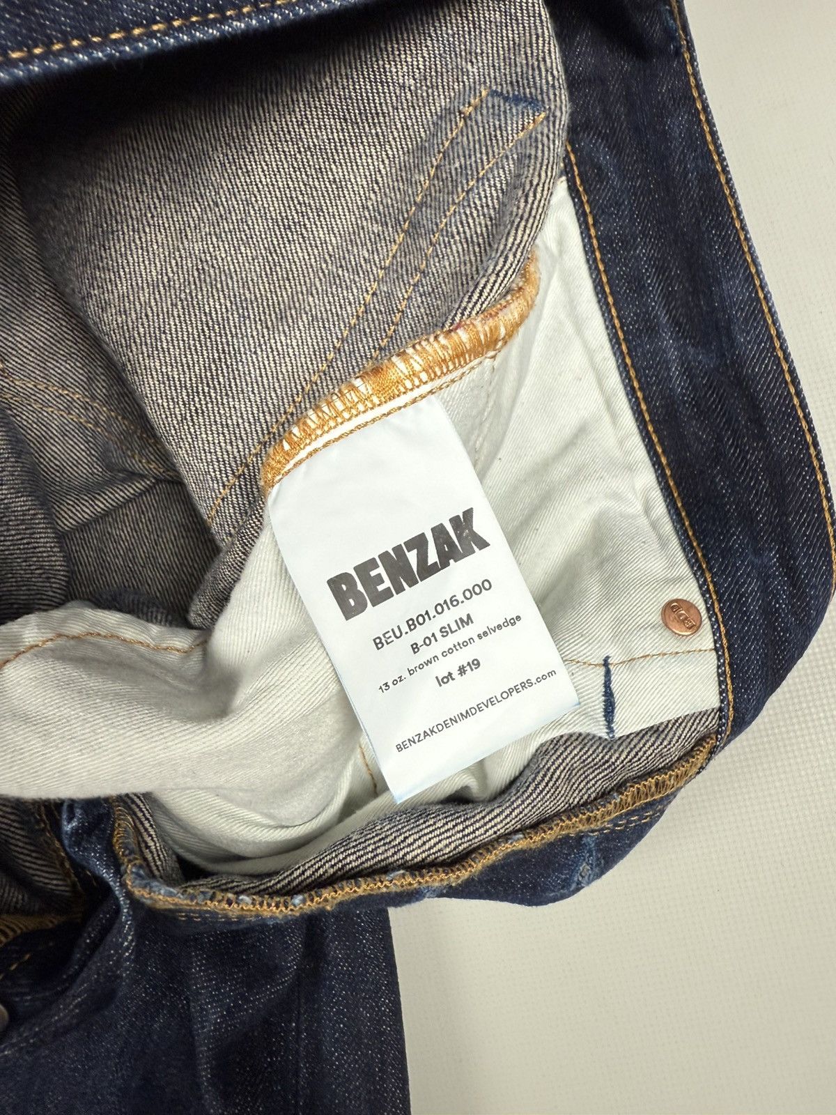 Benzak Denim Developers BDD Benzak B-01 Slim 13 Oz Selvedge Denim Men’s Jeans Size US 32 / EU 48 - 15 Thumbnail