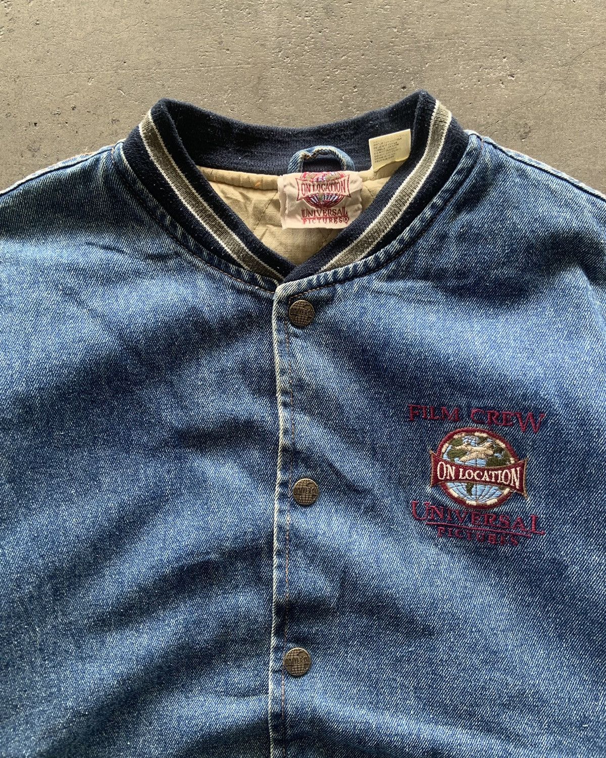 Universal Studios × Vintage *Rare 1990s Universal Pictures Film Crew Varisty Jacket Size US XL / EU 56 / 4 - 3 Thumbnail
