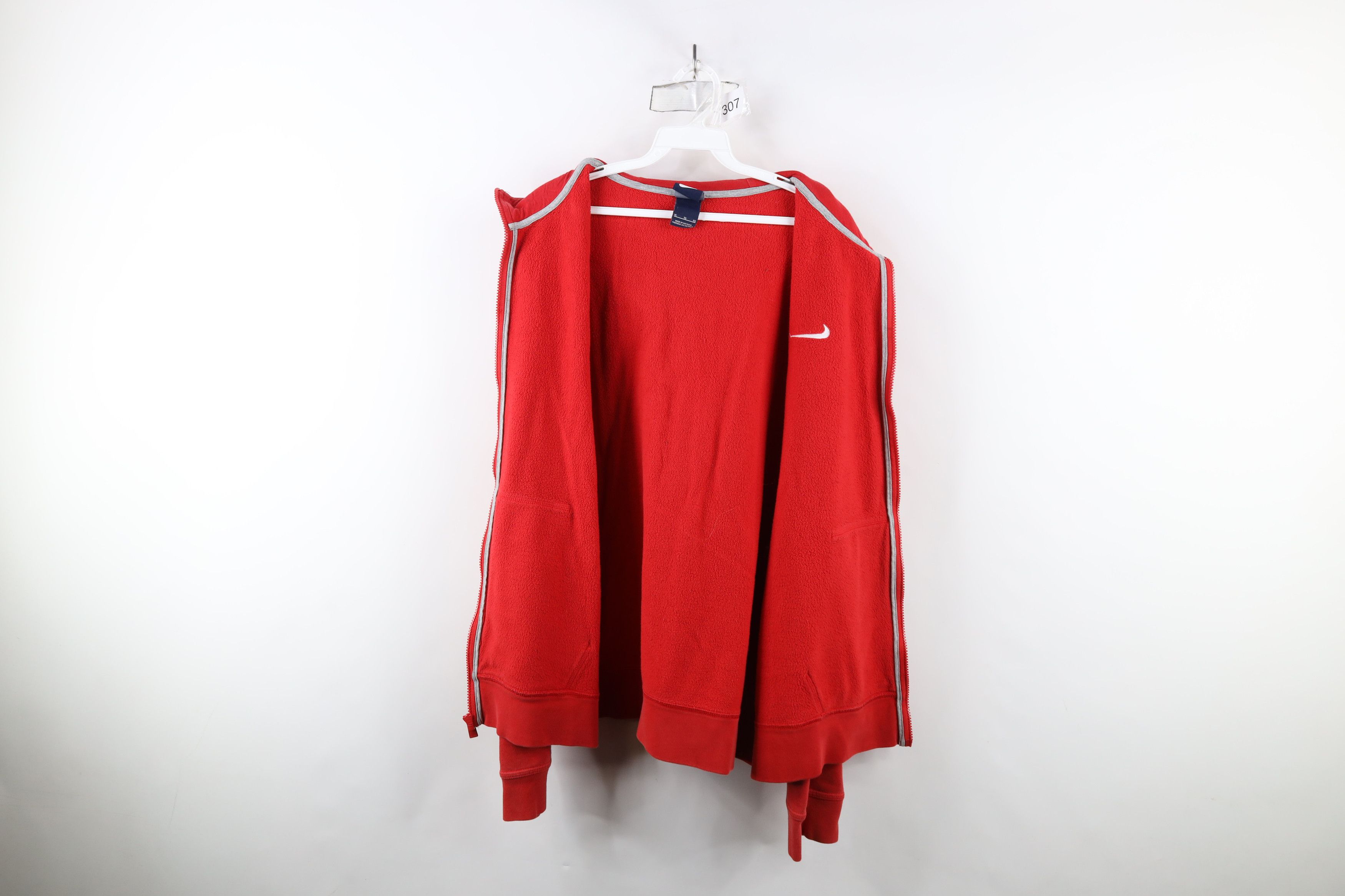 Vintage Y2K Nike Scott Mini Swoosh Full Zip Hoodie Red
