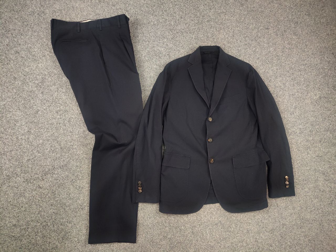 Doppiaa Doppiaa Italy Design navy color AAbibo Suit Blazer Pants Size 50R - 16 Thumbnail