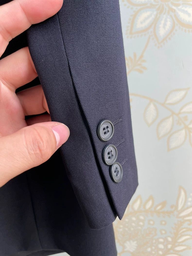 Yohji Yamamoto Yohji Yamamoto size os Dark blue wool blazer 2504-Nextarro Size 36R - 2 Thumbnail