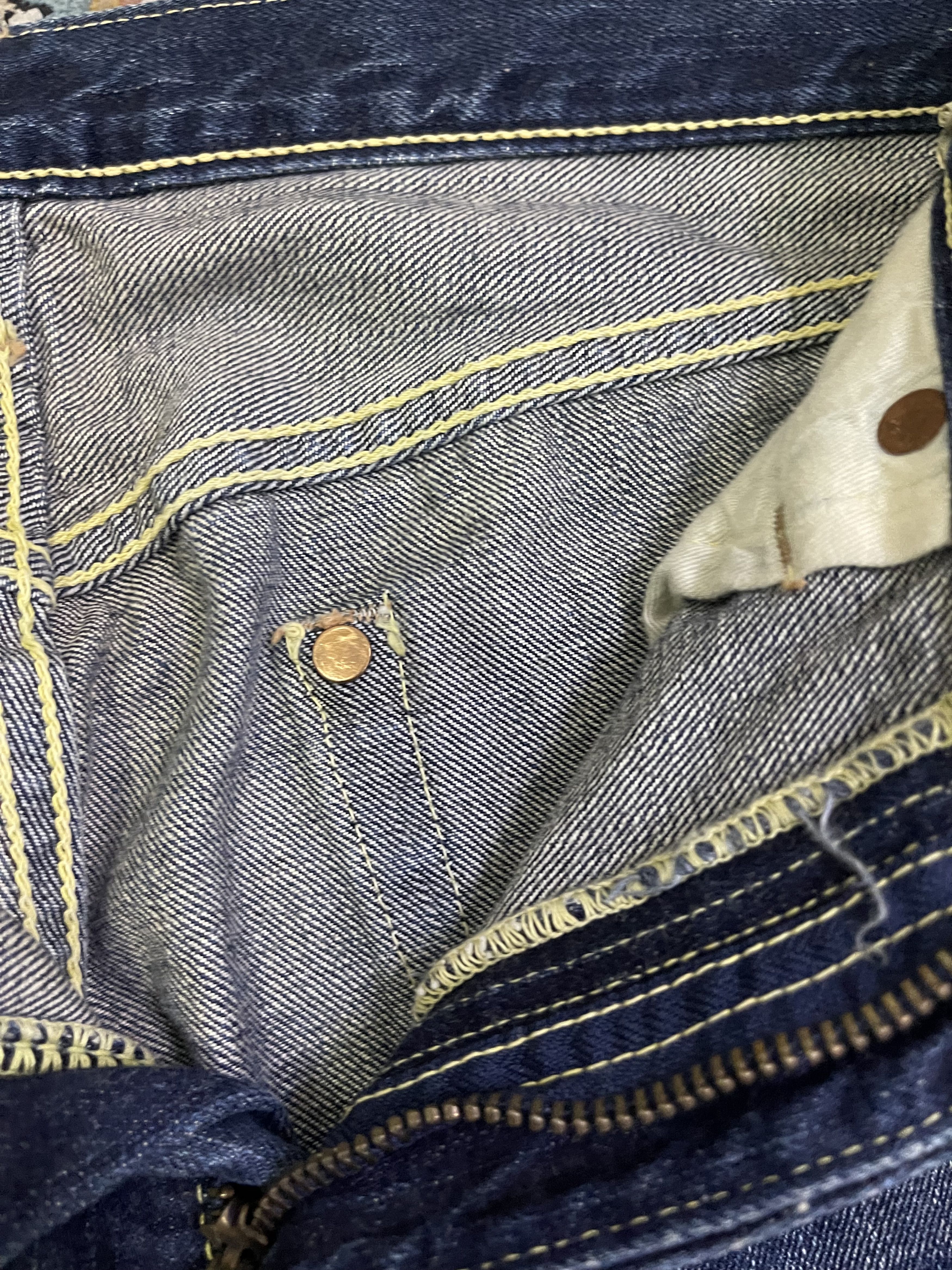 The Flat Head TFH Flared Blue Light Wash Jeans Size US 32 / EU 48 - 10 Thumbnail