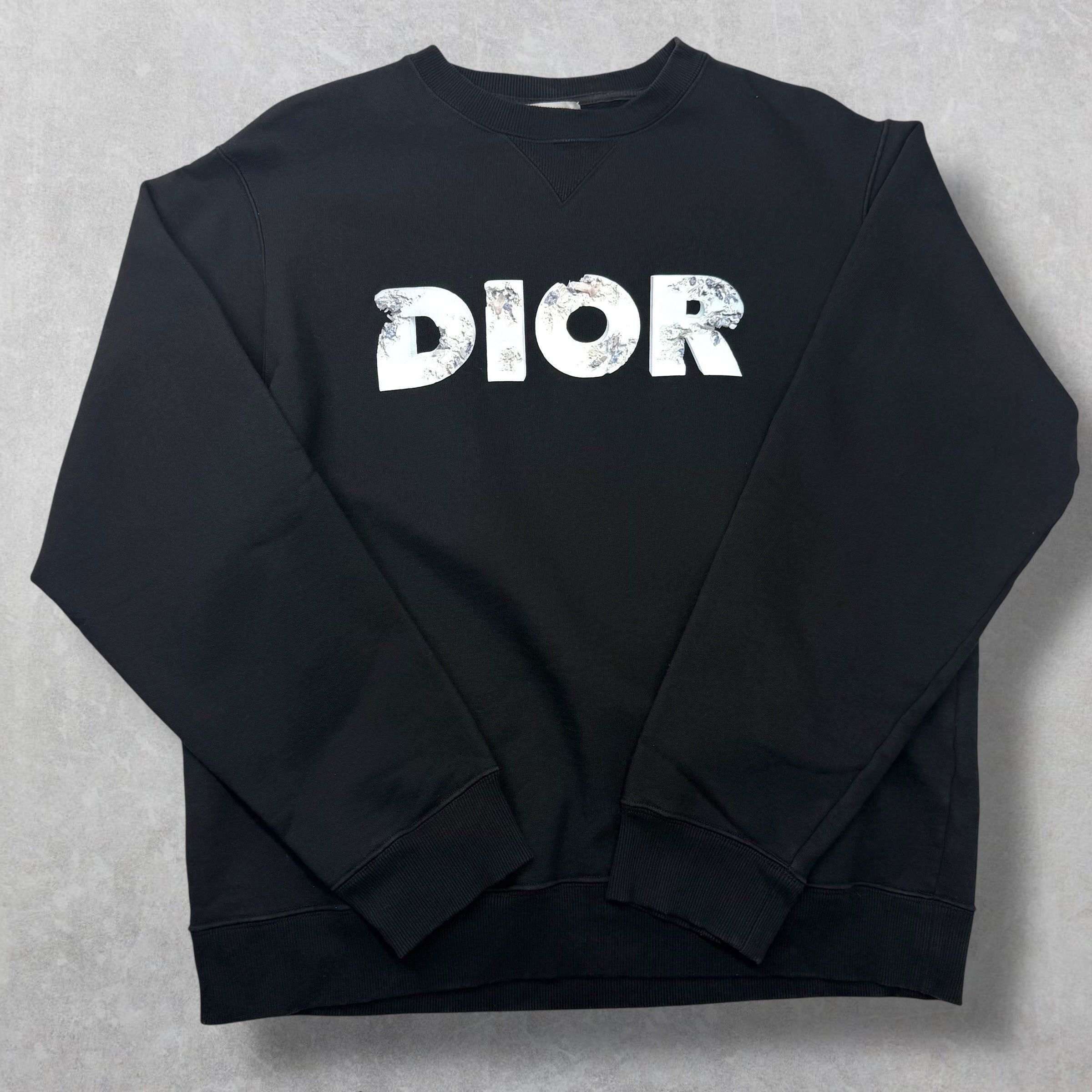 Dior Dior Daniel Arsham Blue Logo Black Sweater XXL Size US XXL / EU 58 / 5 - 1 Thumbnail
