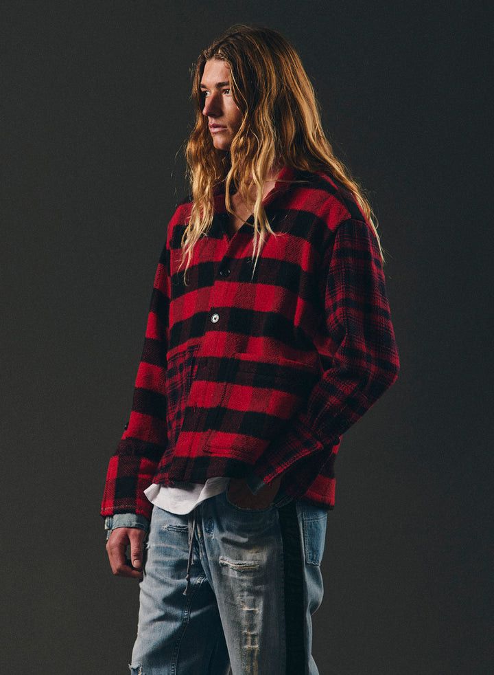 Greg Lauren $1375 Greg Lauren Buffalo Plaid Shawl Collar Box Jacket Size US M / EU 48-50 / 2 - 4 Thumbnail
