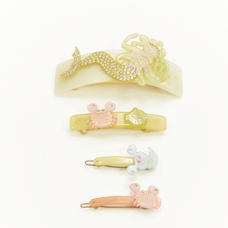 Other rare CHIC & MODE Alexandre Zouari pastel yellow Mermaid crab hair clips X4 Size ONE SIZE - 1 Thumbnail