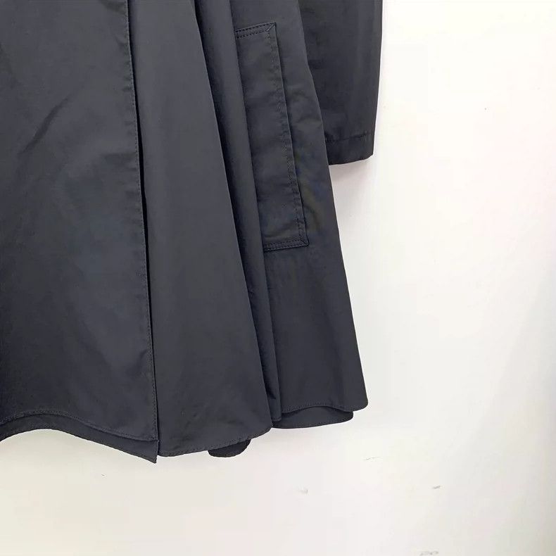 Prada Prada Black cotton double-breasted long-sleeved pleated bel Size XS / US 0-2 / IT 36-38 - 5 Thumbnail