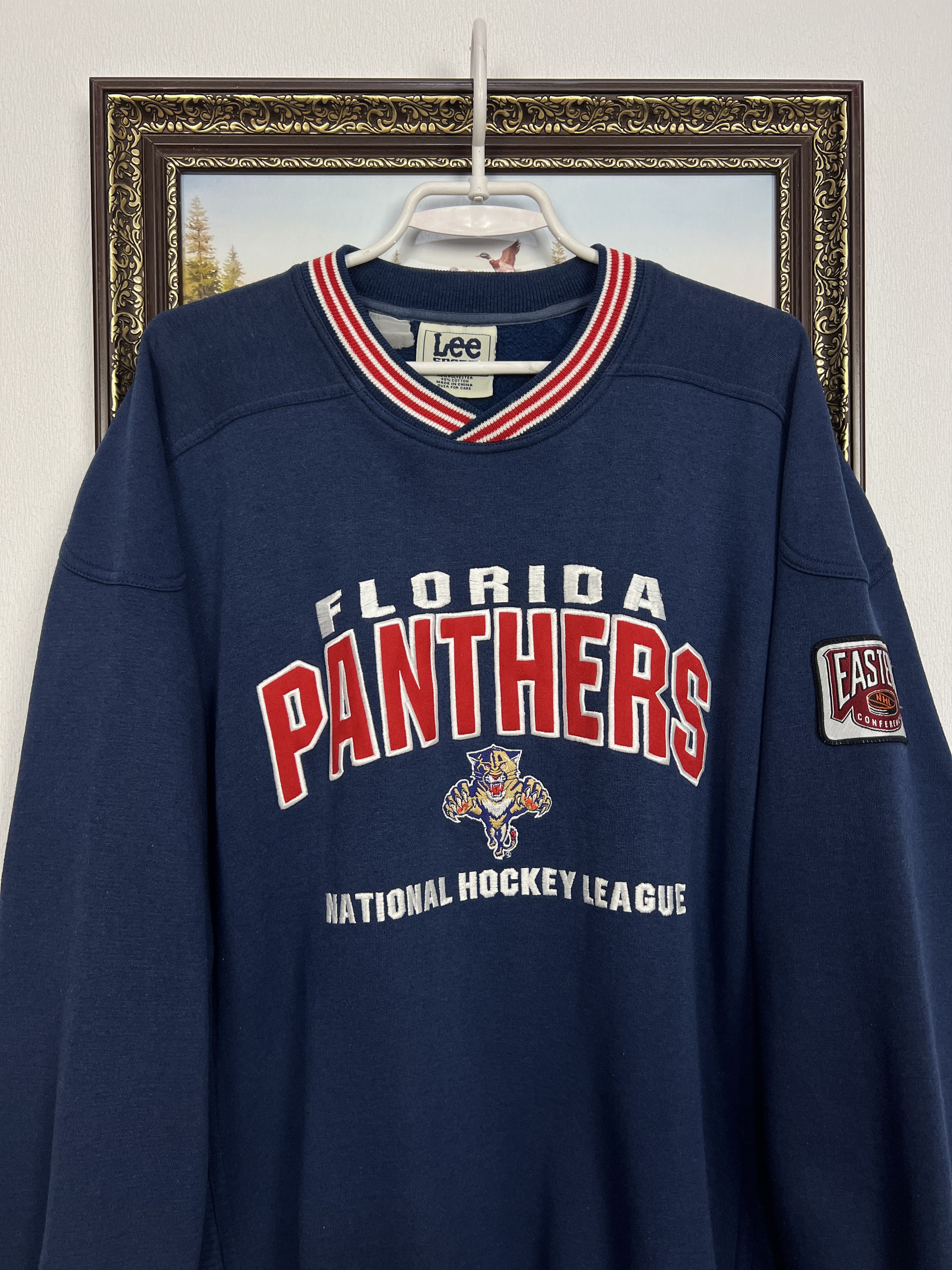 Lee Vintage Florida Panthers NHL Sweatshirt Over Print Crewneck Size US L / EU 52-54 / 3 - 2 Thumbnail