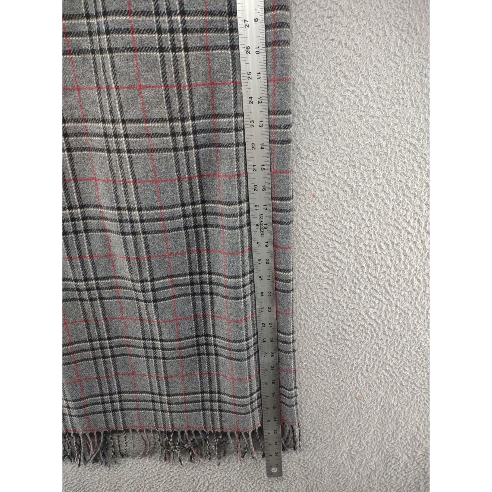 Vintage VINTAGE Sag Harbor Plaid Wool Blend Tassel Long Skirt in Women's Size 12 Petite Size 34" / US 12 / IT 48 - 5 Thumbnail
