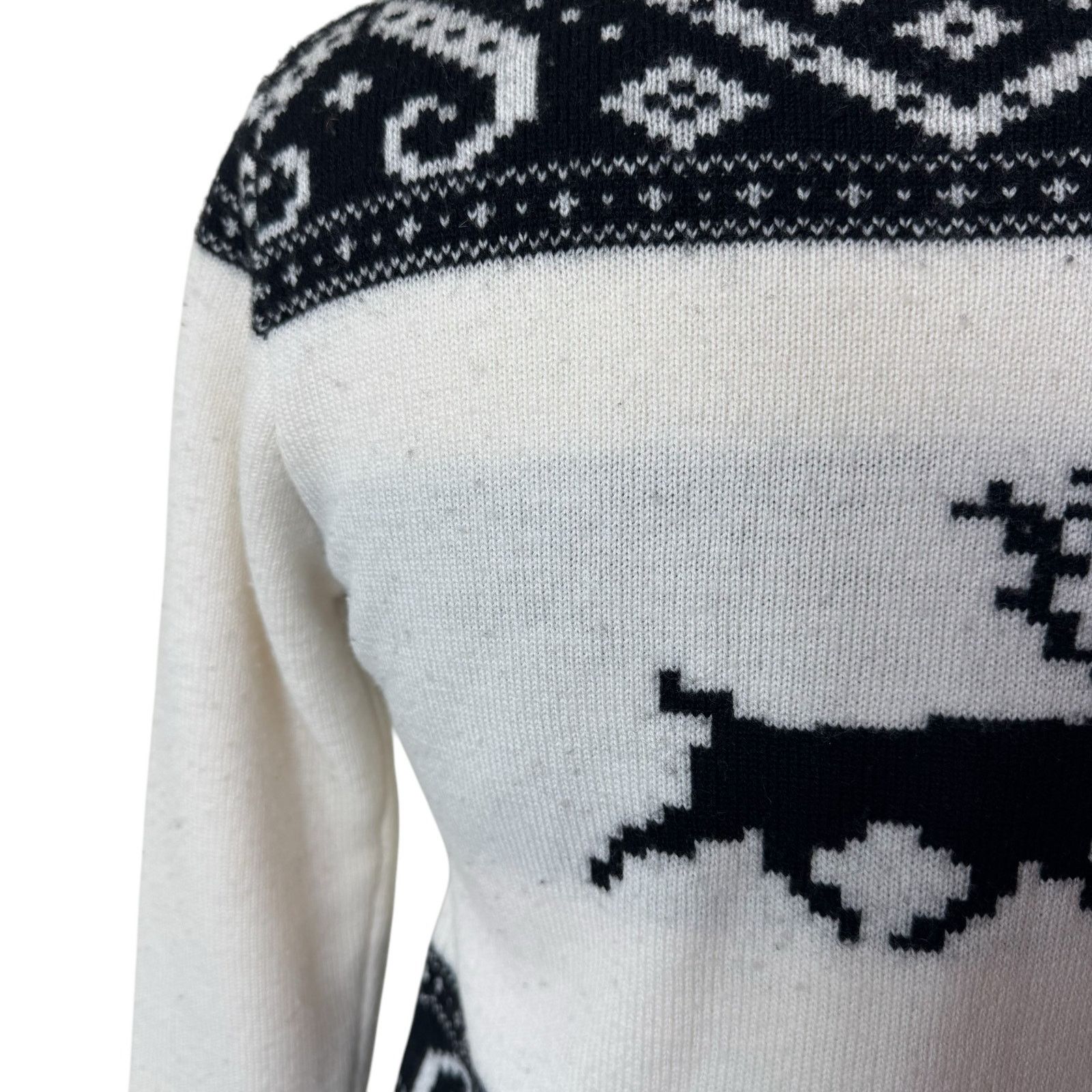 Other NEVE Ski Reindeer 100% Wool Full Zip Up Sweater Size Medium Size M / US 6-8 / IT 42-44 - 6 Thumbnail