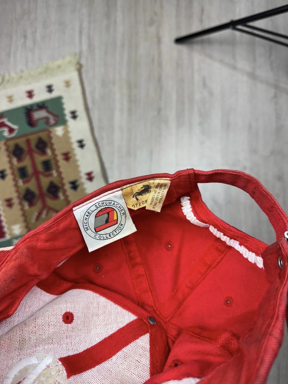 Ferrari × Vintage Vintage RARE Ferrari Michael Schumacher F1 Cap Hat Size ONE SIZE - 6 Thumbnail