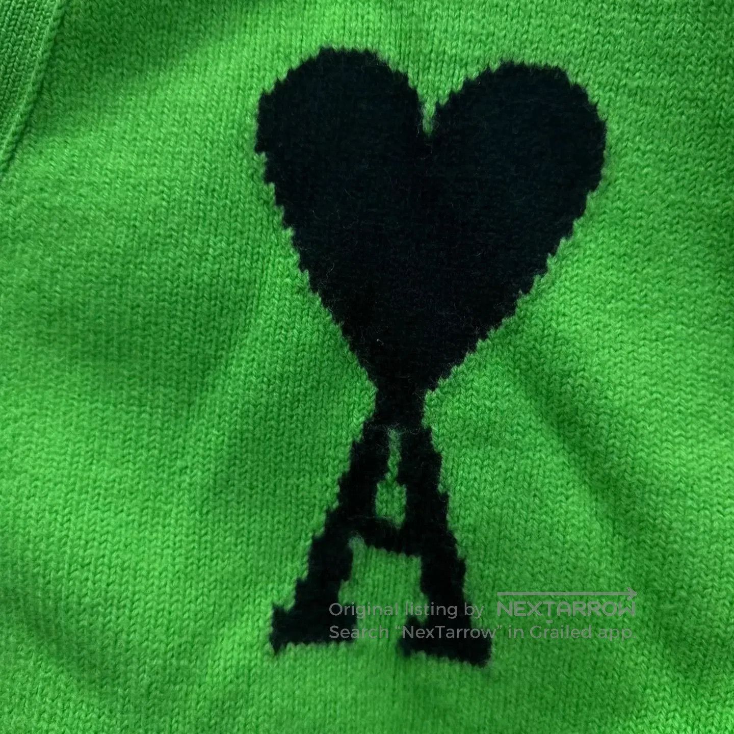 AMI Ami Avocado Green Wool Knit Cardigan. Size M / US 6-8 / IT 42-44 - 3 Thumbnail