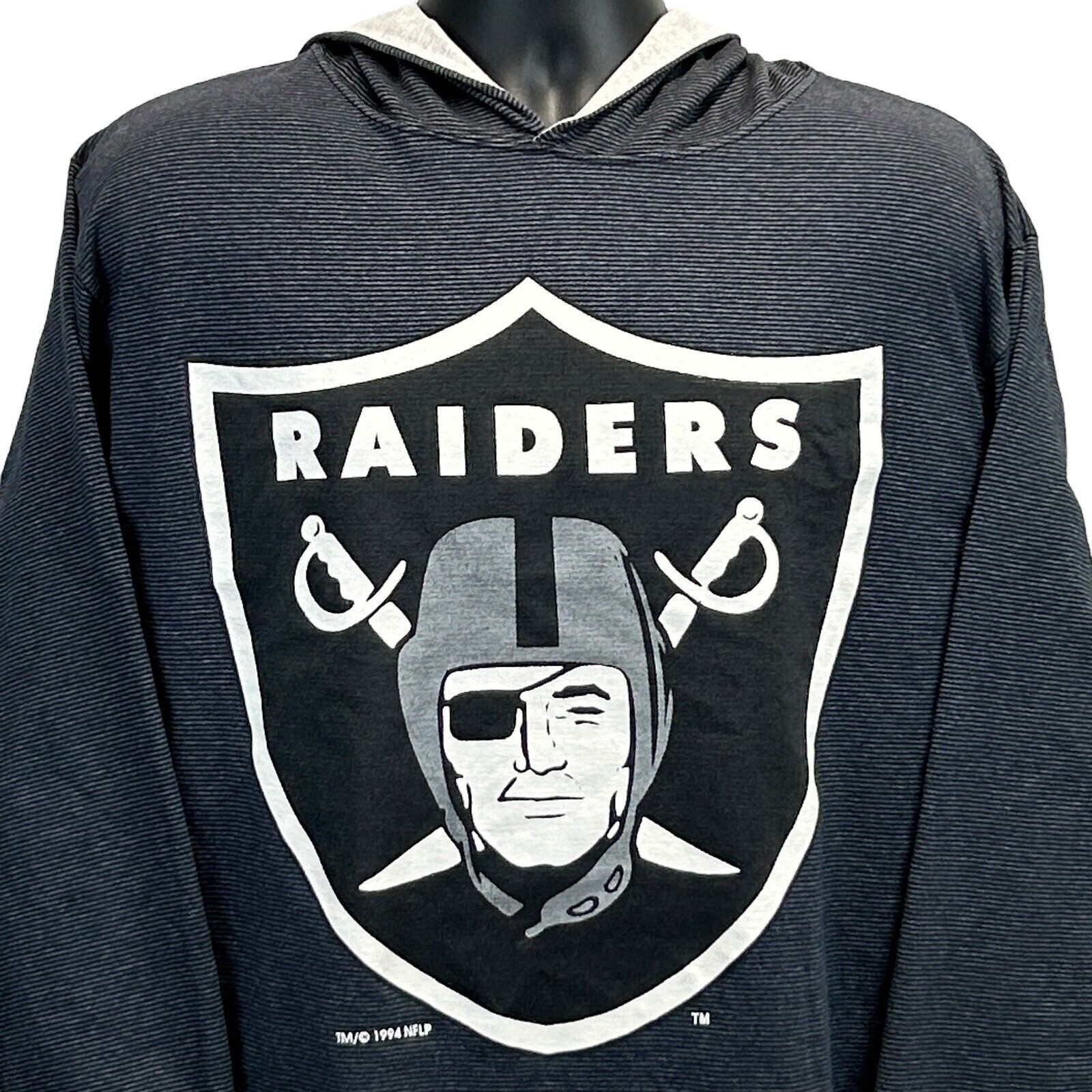 Vintage Vintage 90s Las Vegas Raiders Hooded T Shirt NFL L Large Size US L / EU 52-54 / 3 - 1 Thumbnail