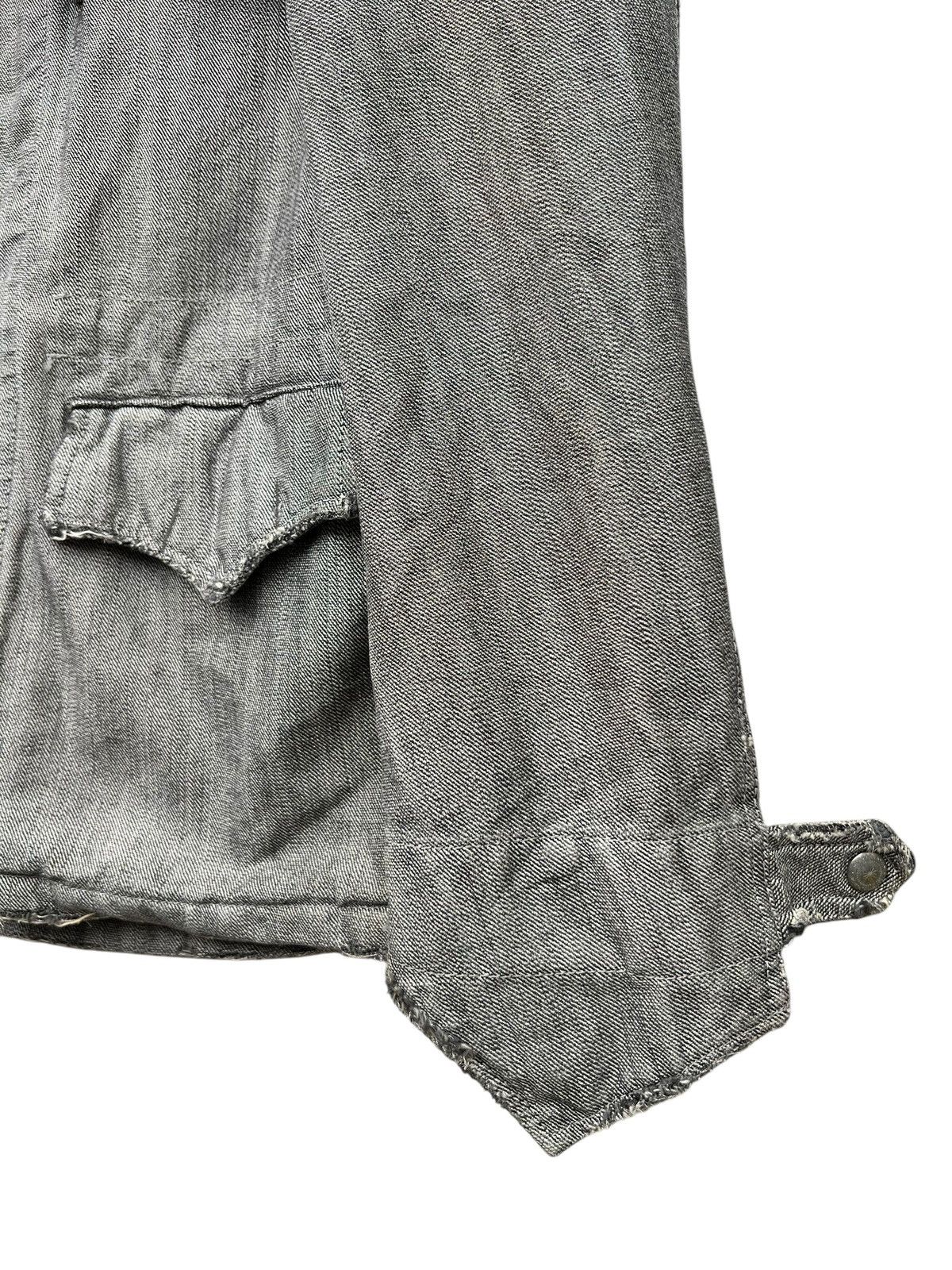 FranCisT MOR.K.S Francist Mor.K.S M65 Distressed Silver Goth Denim Jacket Size US S / EU 44-46 / 1 - 14 Thumbnail