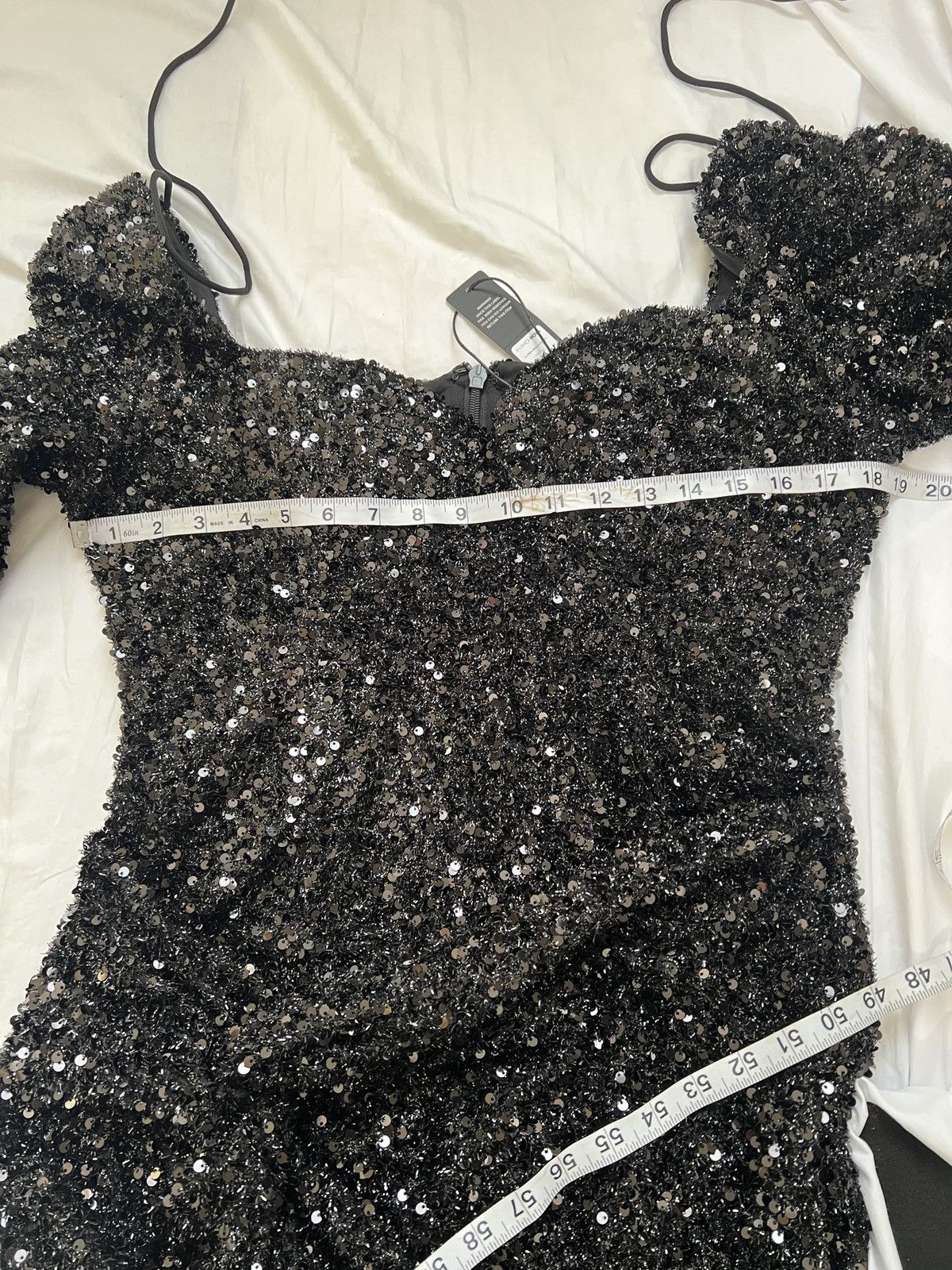 Fashion Nova Fashion Nova black sequin Gown size XL Size XL / US 12-14 / IT 48-50 - 7 Thumbnail