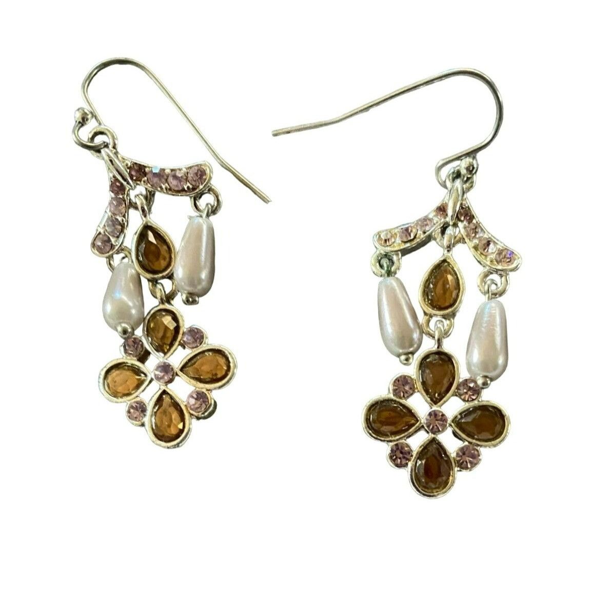 Other Elegant Mixed Style Earring Set Featuring Pearl Dangles Twis Size ONE SIZE - 2 Thumbnail