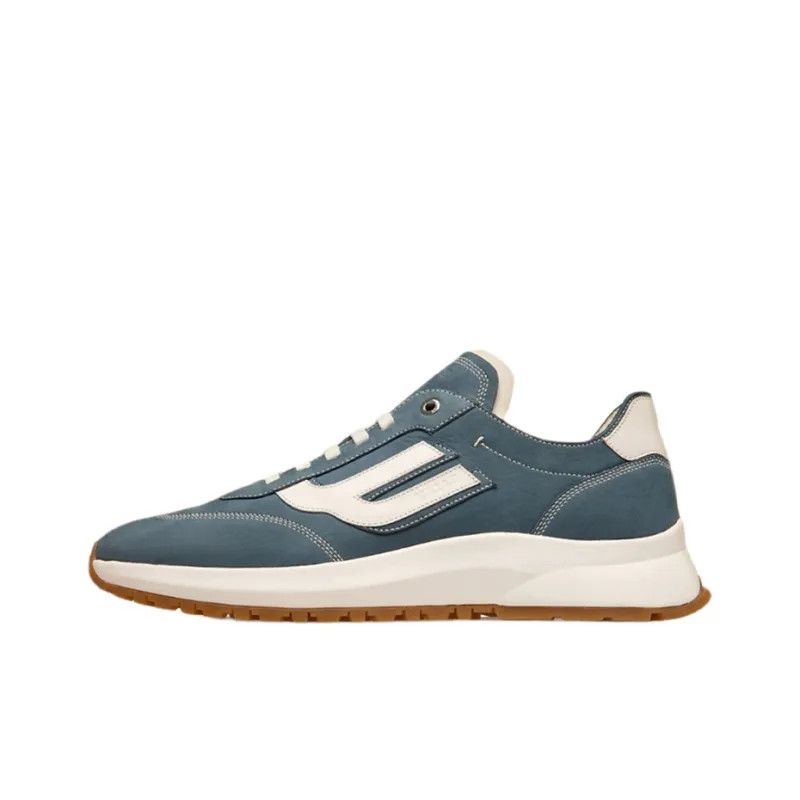 o1y1224 Logo Print Low-Top Sneakers in Lead/White