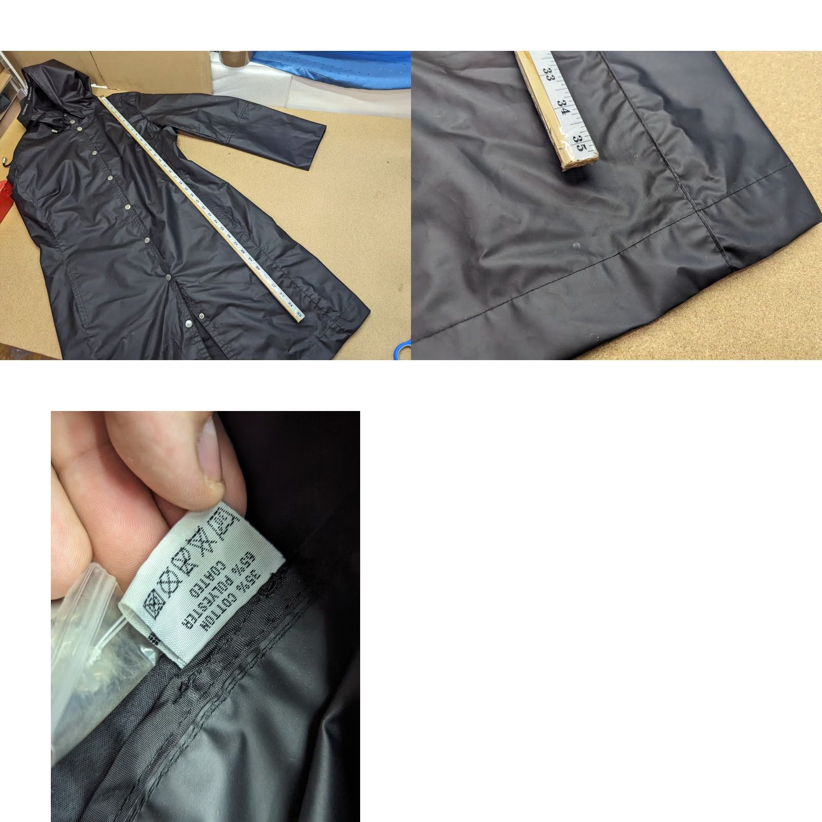 Ilse Jacobsen Ilse Jacobsen Hornbaek Womens Rain Coat Size M Black Hooded Full Zip Quick Dry Size M / US 6-8 / IT 42-44 - 9 Thumbnail