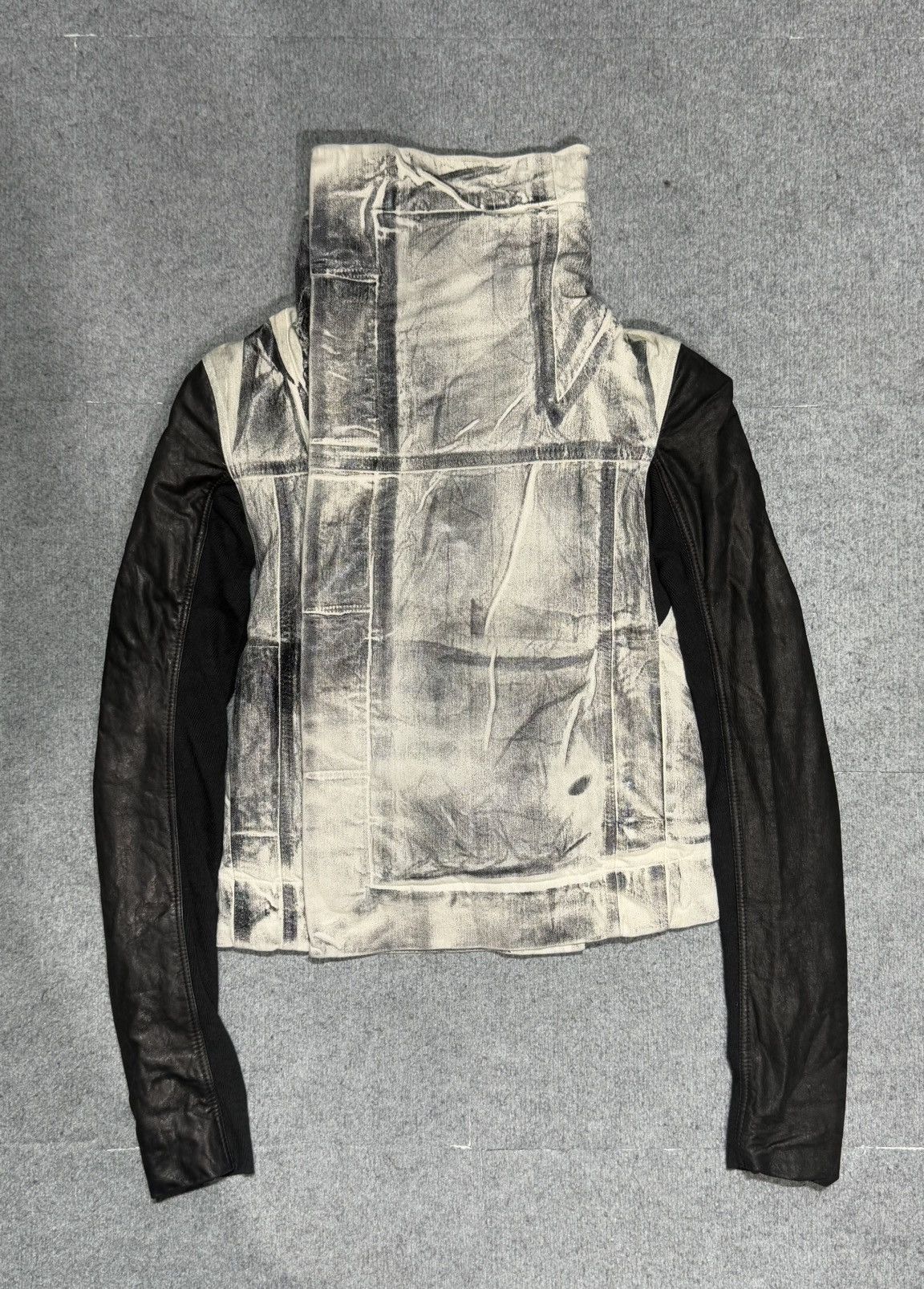 Rick Owens Rick owens - 2000s leather denim jacket Size US XS / EU 42 / 0 - 1 Thumbnail