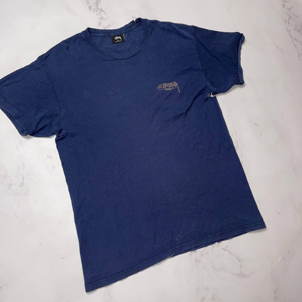 Stussy Vintage Stussy T-Shirt HandMade Navy blue Size M Size US M / EU 48-50 / 2 - 2 Thumbnail