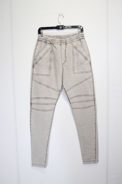 Balmain o1rshd1 Bike Drawstring Jogger / Sweatpants in Grey(White) Size US 32 / EU 48 - 2 Thumbnail