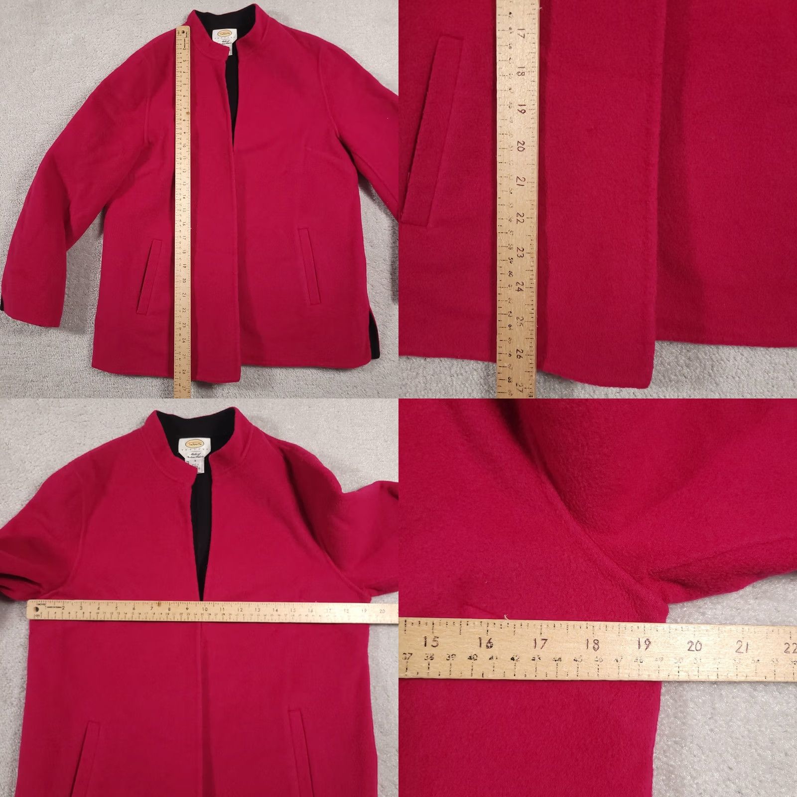 Talbots VINTAGE Talbots Jacket Womens 8 Pink Wool Cashmere Blend Petite Italian Fabric Coat Size M / US 6-8 / IT 42-44 - 8 Thumbnail