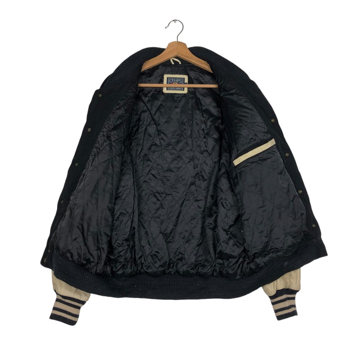 Chaps Ralph Lauren 🔥VINTAGE JUMPER VARSITY LEATHER JACKET CHAPS RALPH LAUREN Size US L / EU 52-54 / 3 - 15 Thumbnail