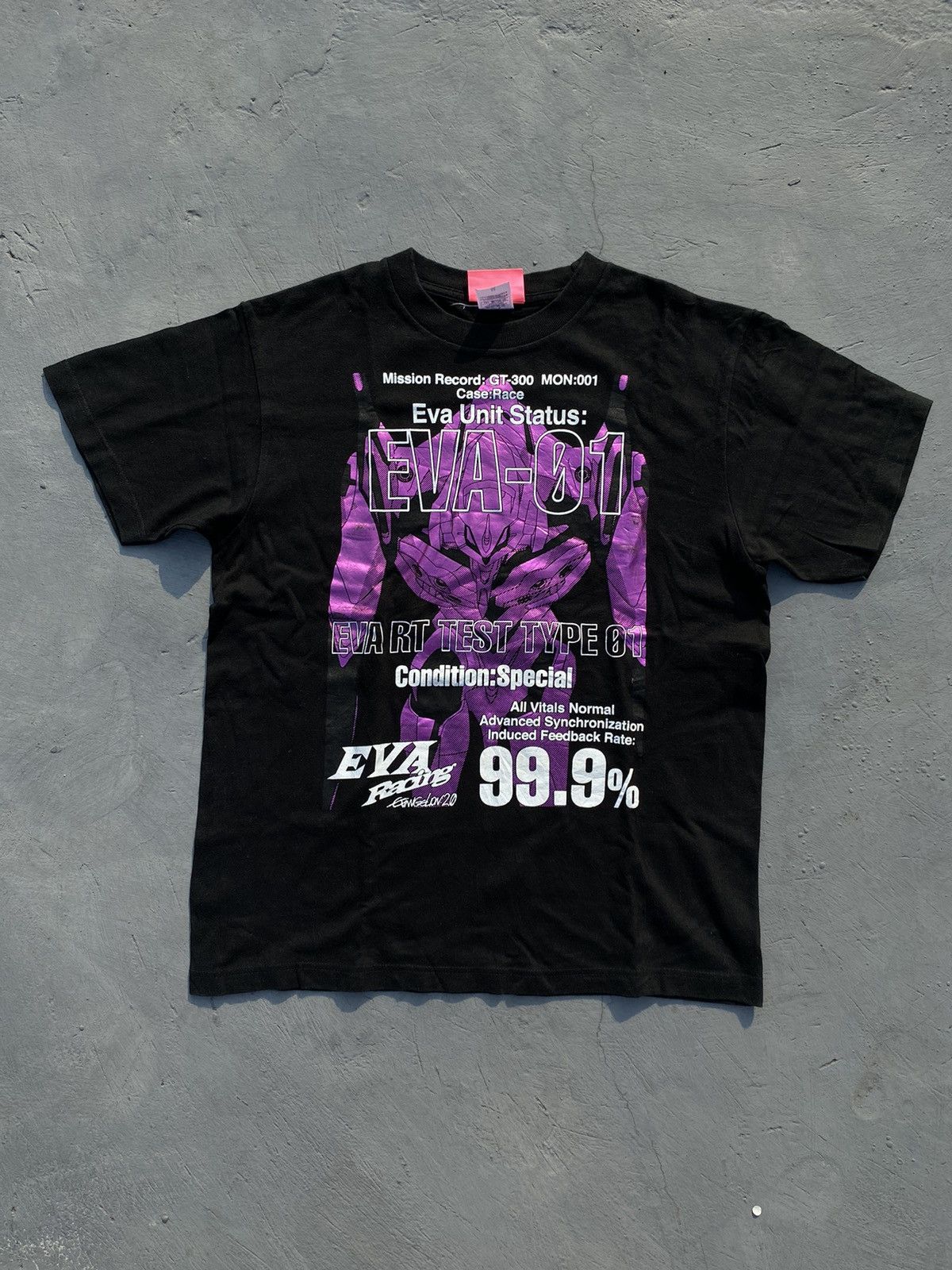 image of Evangelion 2.0 X Eva Racing Tshirt in Black, Men's (Size Medium)