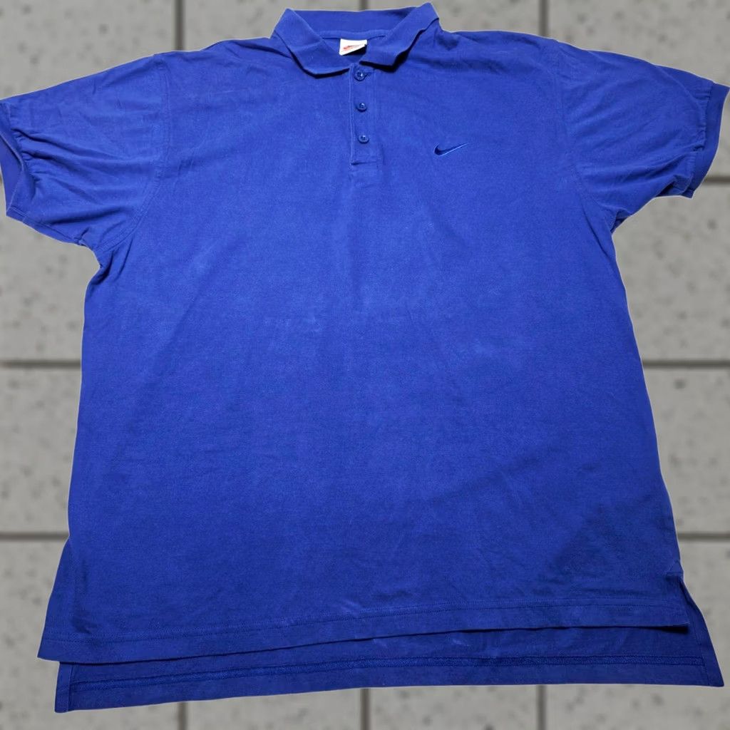 Nike VINTAGE Nike Royal Blue Polo Shirt Men L Embroidered 90s Golf White Tag Size US L / EU 52-54 / 3 - 1 Thumbnail