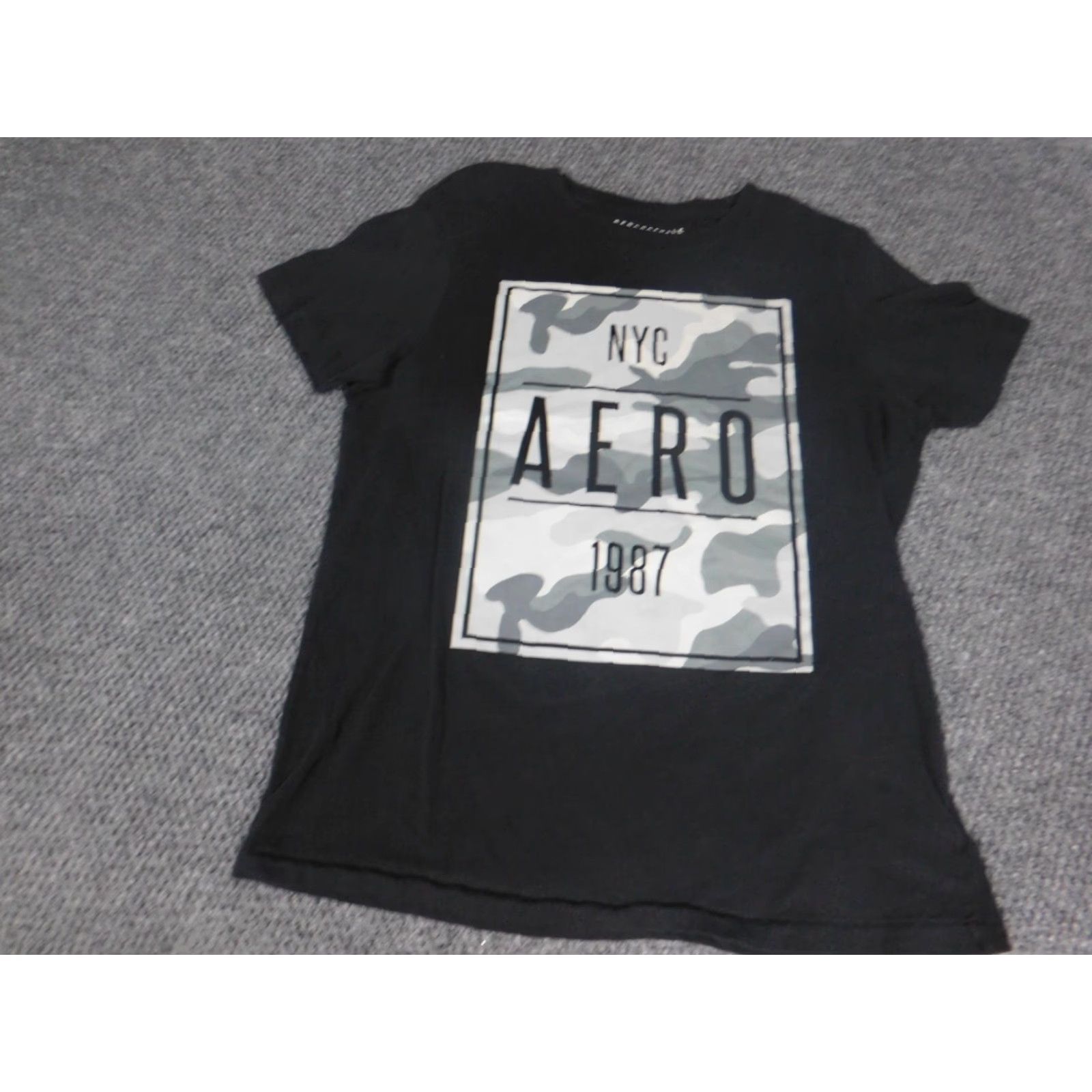 Vintage Aéropostale Mens Shirt M Black Graphic T-Shirt Crew Neck Short Sleeve Logo Cotton Spandex Vintage: No Menu California Classic (M) Mens Size US M / EU 48-50 / 2 - 2 Thumbnail