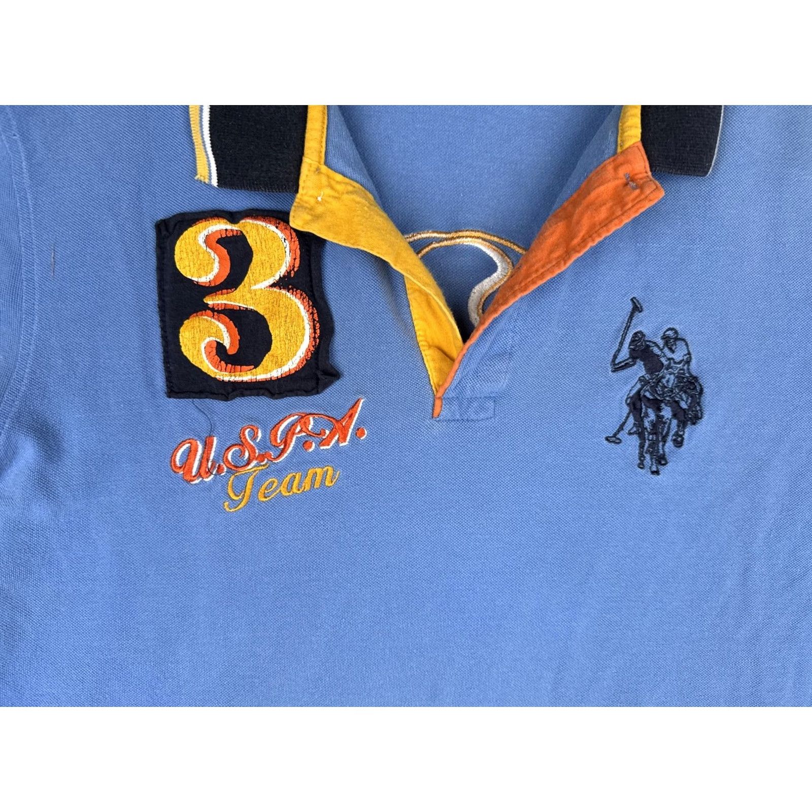 Vintage US Polo Assn Polo Shirt Mens XL Blue 100% Cotton Short Sleeve Embroidered Logo Casual Polo Shirt Mens XL Blue Size US XL / EU 56 / 4 - 6 Thumbnail