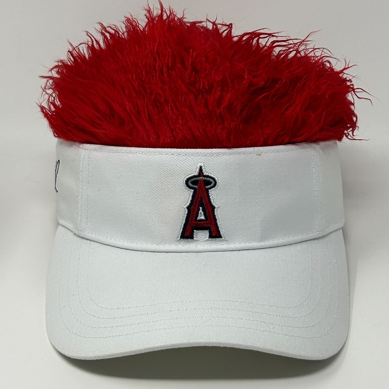 MLB Los Angeles LA Angels Red Flair Hair Visor Hat Cap Size ONE SIZE - 1 Thumbnail