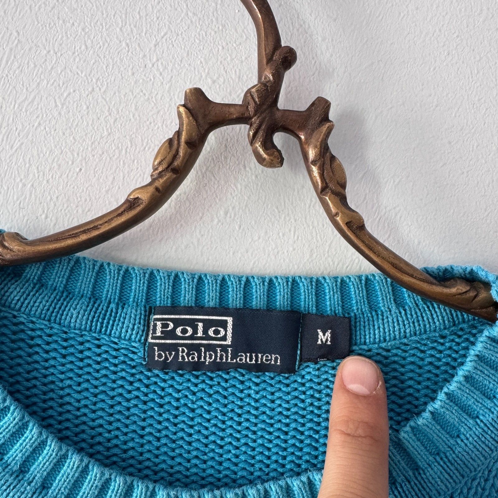 Polo Ralph Lauren Ralph Lauren Light Blue Vintage Knit Sweater Polo Mens Y2K Size US M / EU 48-50 / 2 - 7 Thumbnail