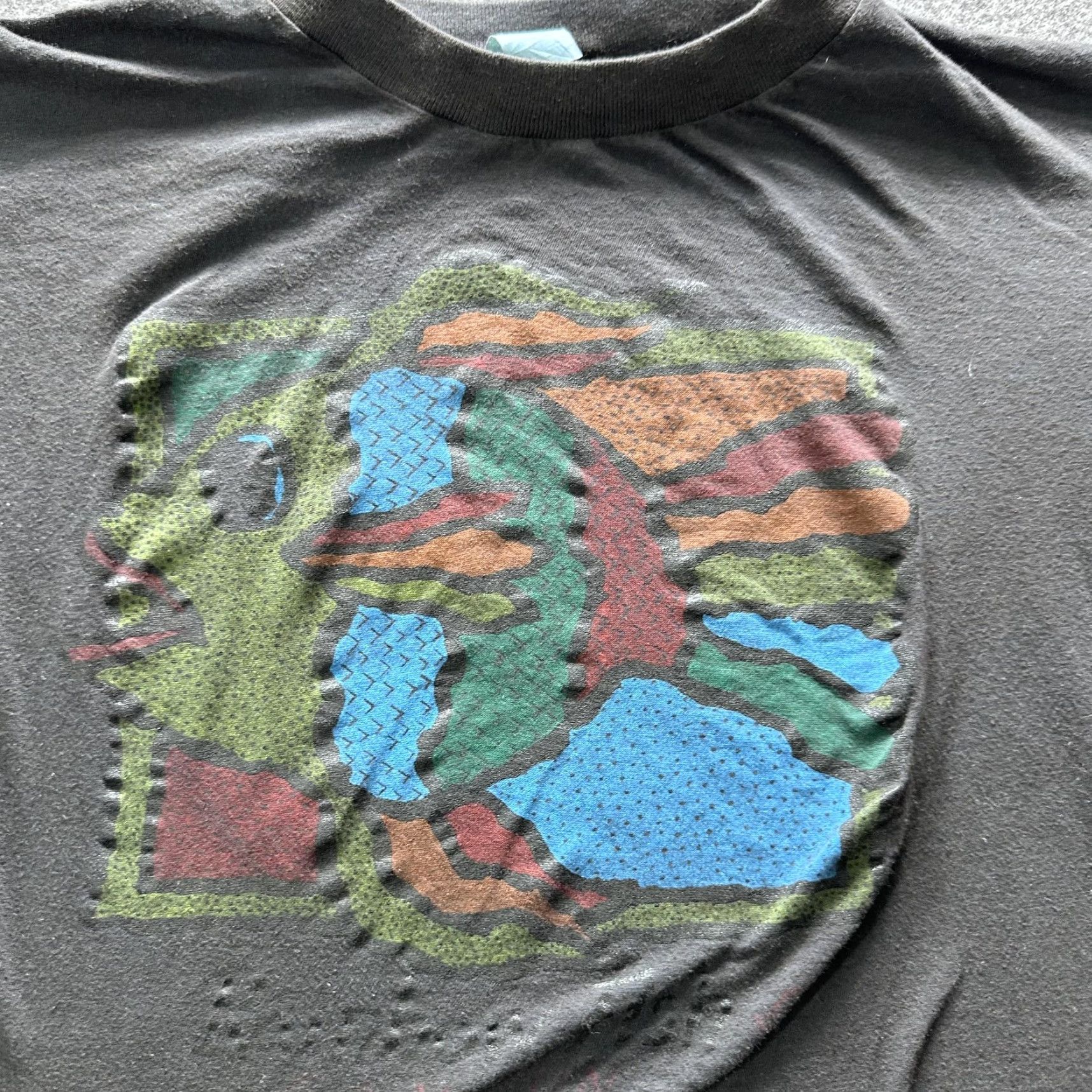 Etro Abstract Fish Art Shirt Mens Large Black Ocean Graphic Tee Colorful Retro y2k Size US L / EU 52-54 / 3 - 2 Thumbnail