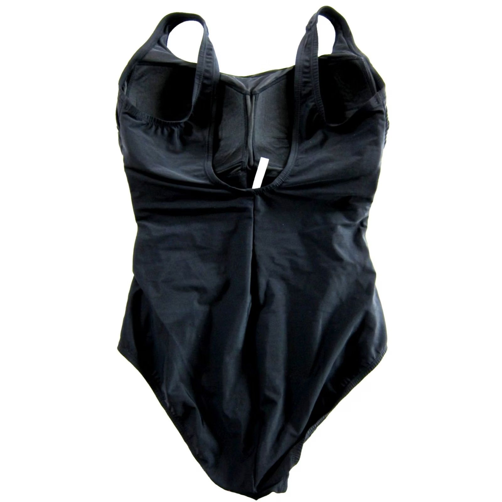 Lands' End Lands' End Black Ruched Built In Bra Slimming One Piece Swimsuit 8DDD Womens Navy? Size ONE SIZE - 2 Thumbnail