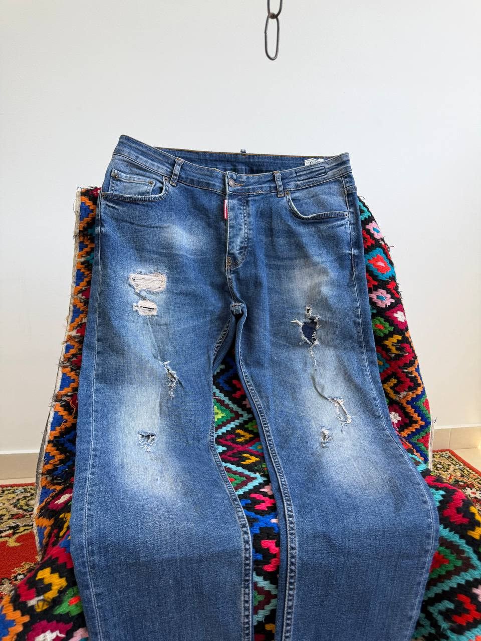 Dsquared2 Dsquared2 Distressed Drip Denim Jeans Y2K Size US 32 / EU 48 - 2 Thumbnail