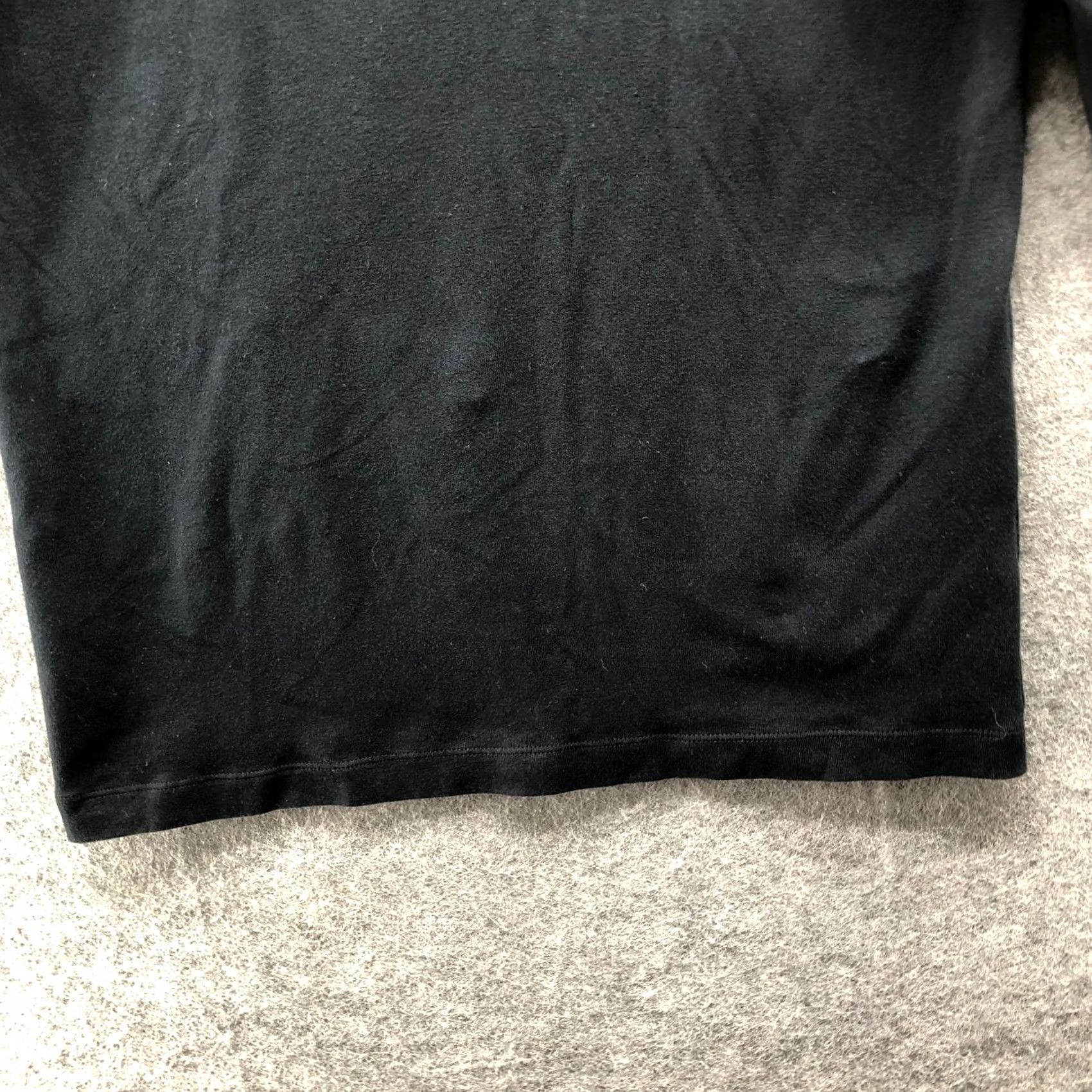 Muji Muji Mock Neck Long Sleeve T-Shirt Womens M Black Stretch Cotton Blend Size M / US 6-8 / IT 42-44 - 4 Thumbnail