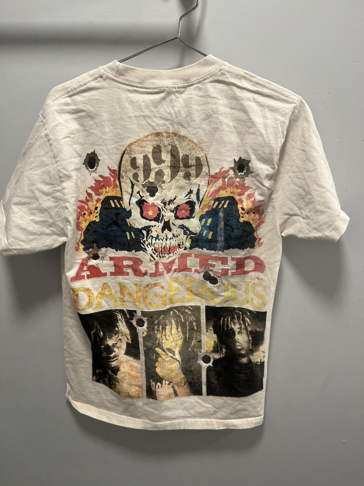 Other Beige flaming skullhead Juice world T- shirt Size US S / EU 44-46 / 1 - 2 Thumbnail