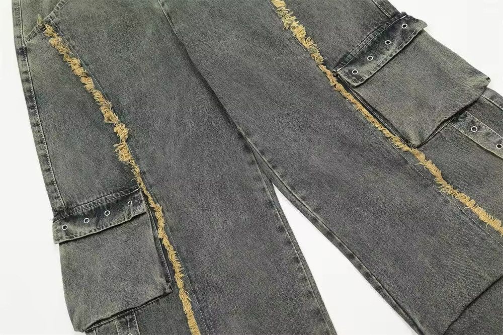 Japanese Brand × Jean Light Wash Multi-pocket Stacked Jeans Size US 30 / EU 46 - 8 Thumbnail