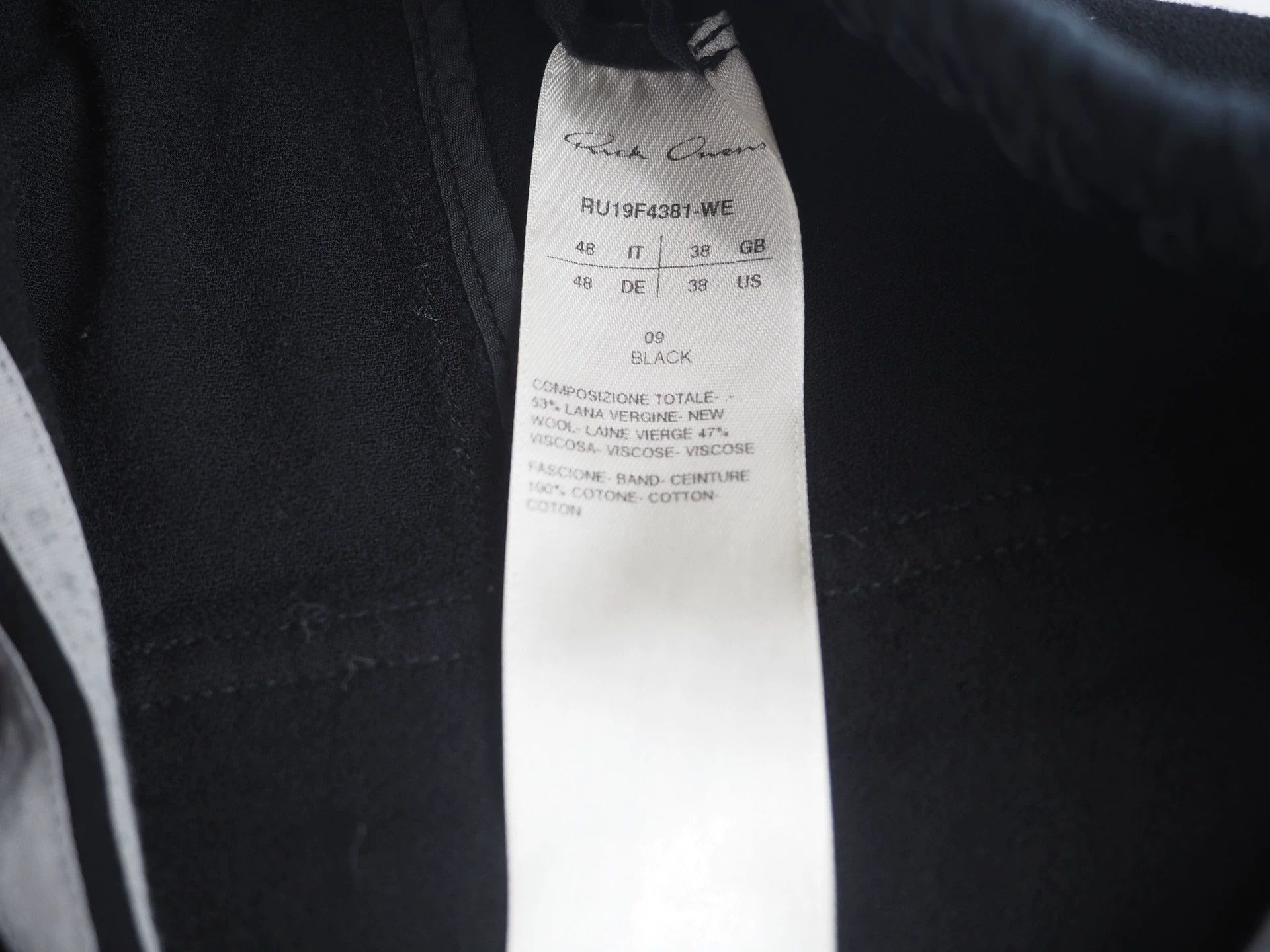 Rick Owens RO Cotton Blend Drop-Crotch Cropped Pants Size US 38 / EU 54 - 6 Thumbnail