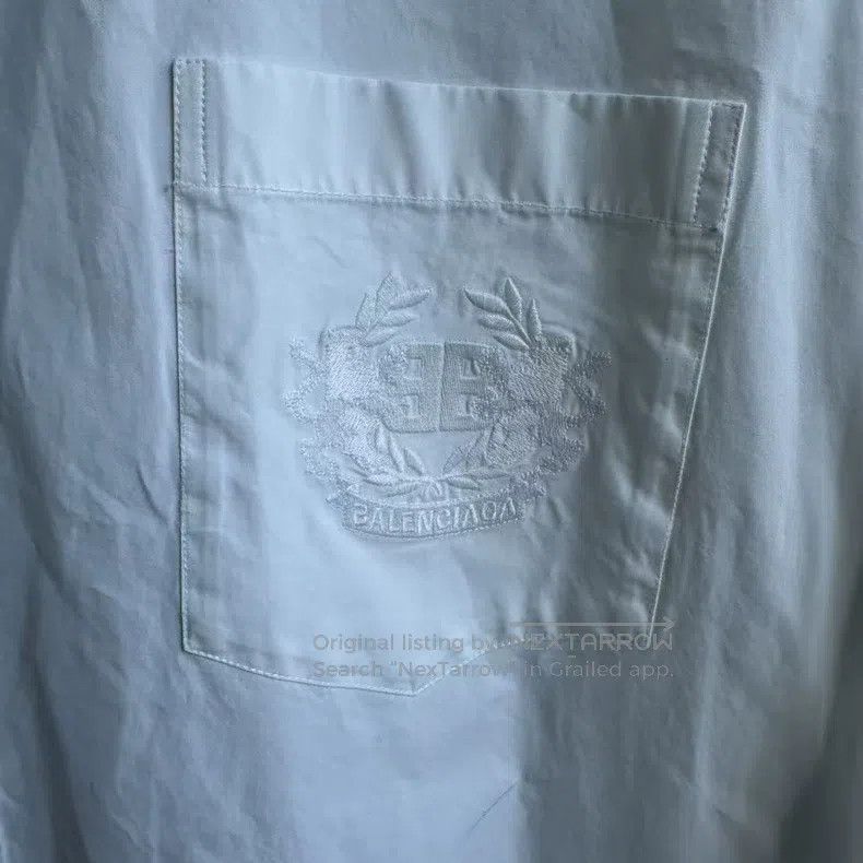 Balenciaga Balenciaga size 39 White wheat embroidery shirt jacket Size US M / EU 48-50 / 2 - 3 Thumbnail