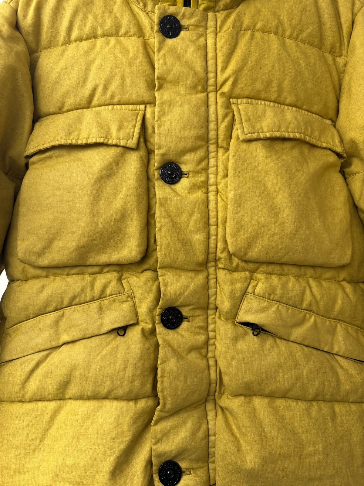 Stone Island Stone Island 2018 Yellow Lino Resinato Down-TC Puffer Jacket Size US M / EU 48-50 / 2 - 3 Thumbnail