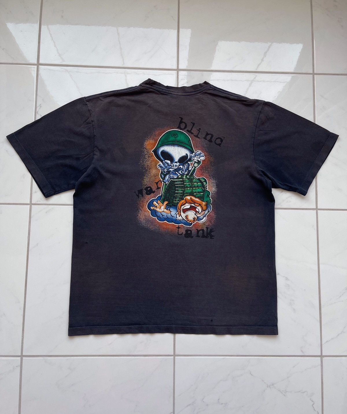 Girl Skateboards × Hook-Ups × Vintage VINTAGE TRASHED TEE BLIND SKATEBOARDS 90’S FADED Size US L / EU 52-54 / 3 - 3 Thumbnail