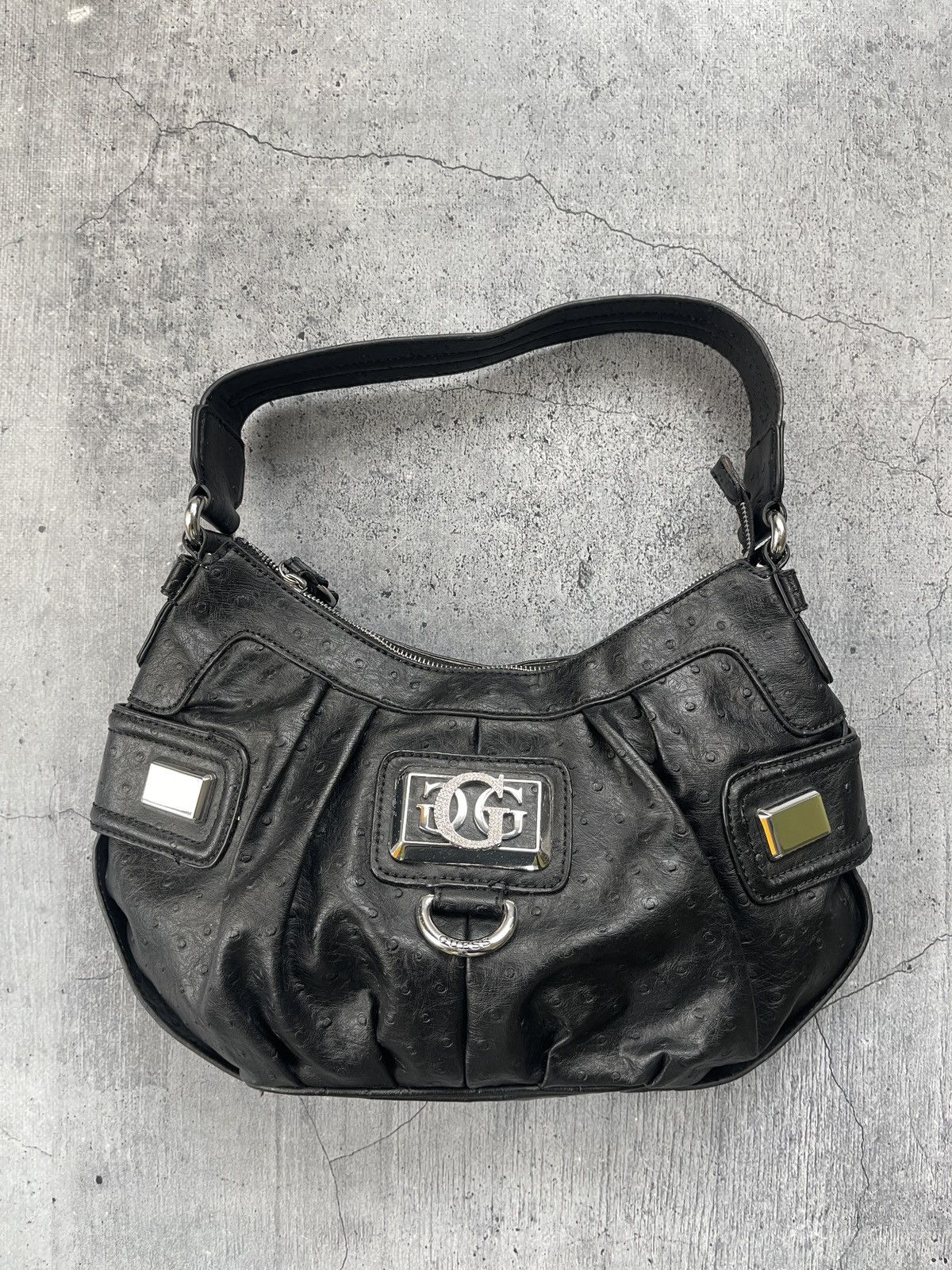 Avant Garde x Guess Vintage Y2K Guess Baguette Avantgarde Shoulder Bag Hobo in Black, Women's