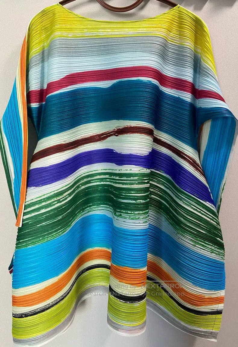 Issey Miyake Issey Miyake Vintage Vein Horizontal Stripe Top Size L / US 10 / IT 46 - 3 Thumbnail
