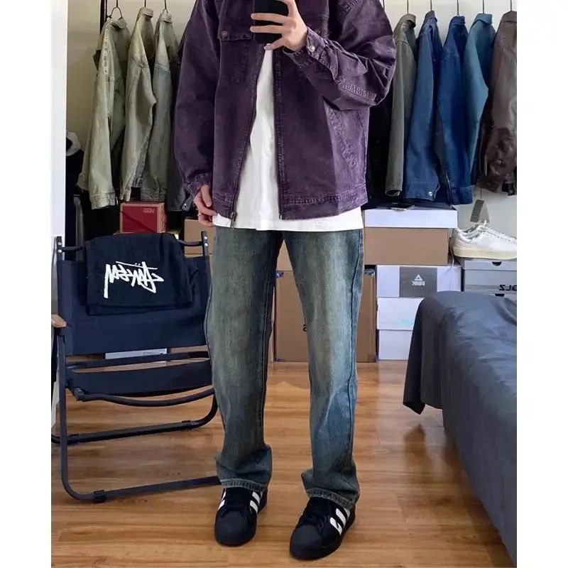 Japanese Brand Retro minimalist washed straight leg jeans Size US 32 / EU 48 - 6 Thumbnail