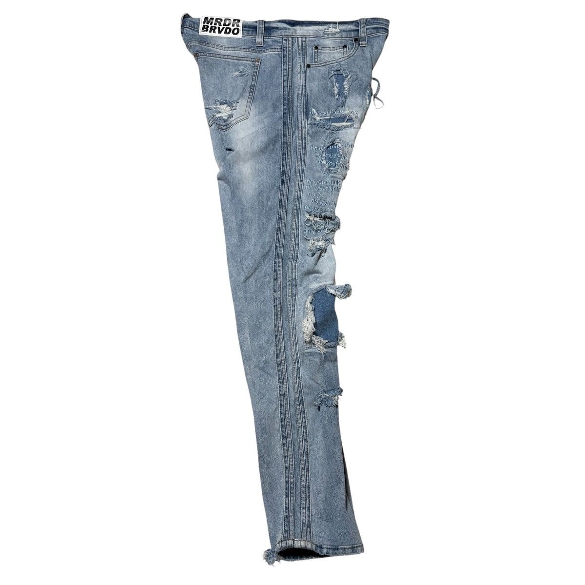 Ev Bravado EV BRAVADO do you think I'm crazy? DISTRESSED JEANS Size US 34 / EU 50 - 9 Thumbnail
