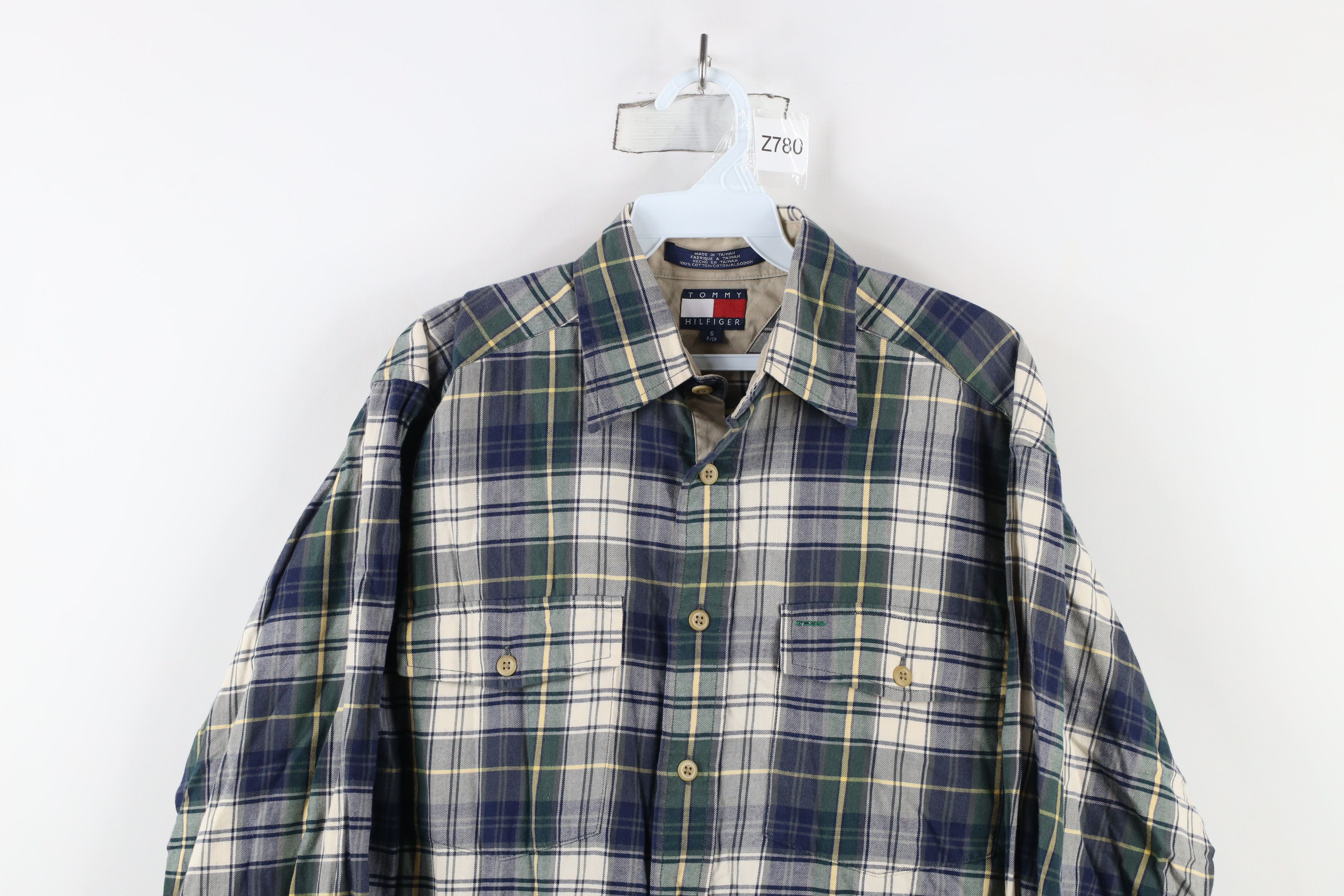 Tommy Hilfiger × Vintage Vintage 90s Tommy Hilfiger Collared Button Shirt Plaid Size US S / EU 44-46 / 1 - 2 Thumbnail
