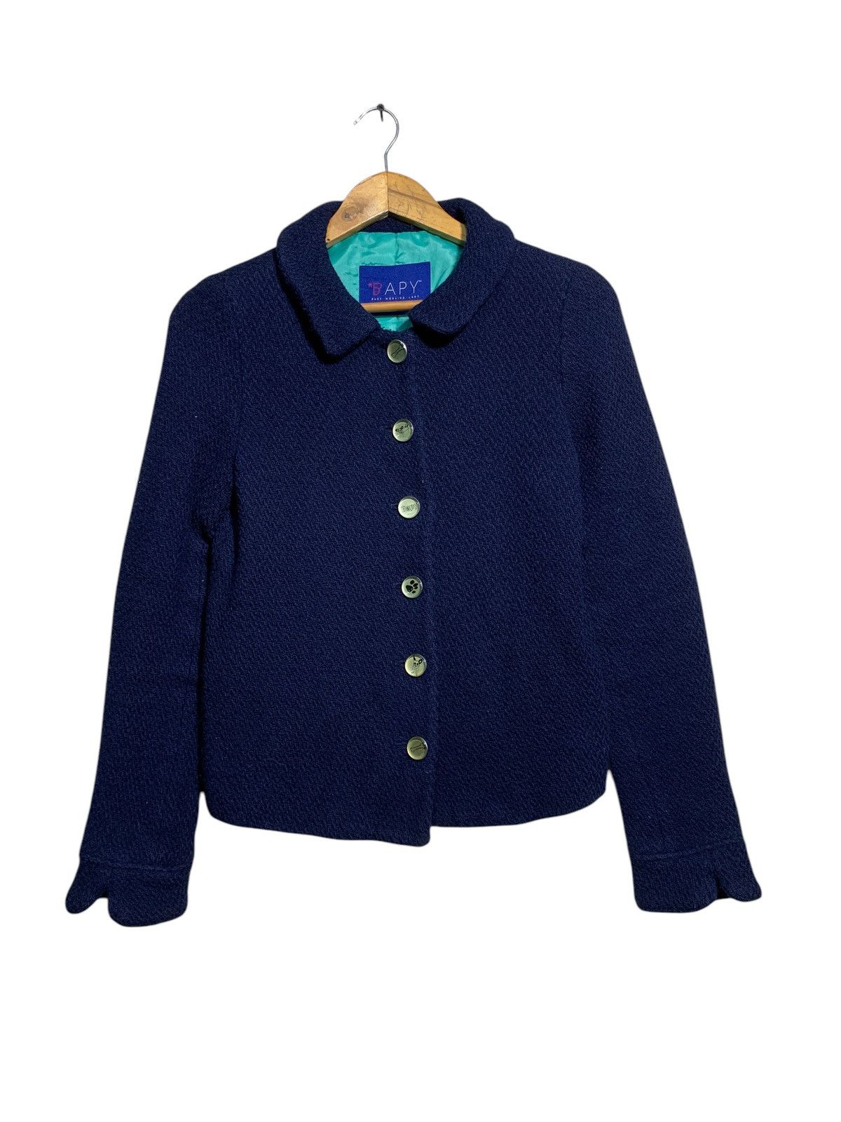 Bape 🔥BAPY TWEED JACKETS NAVY BLUE Size M / US 6-8 / IT 42-44 - 1 Thumbnail