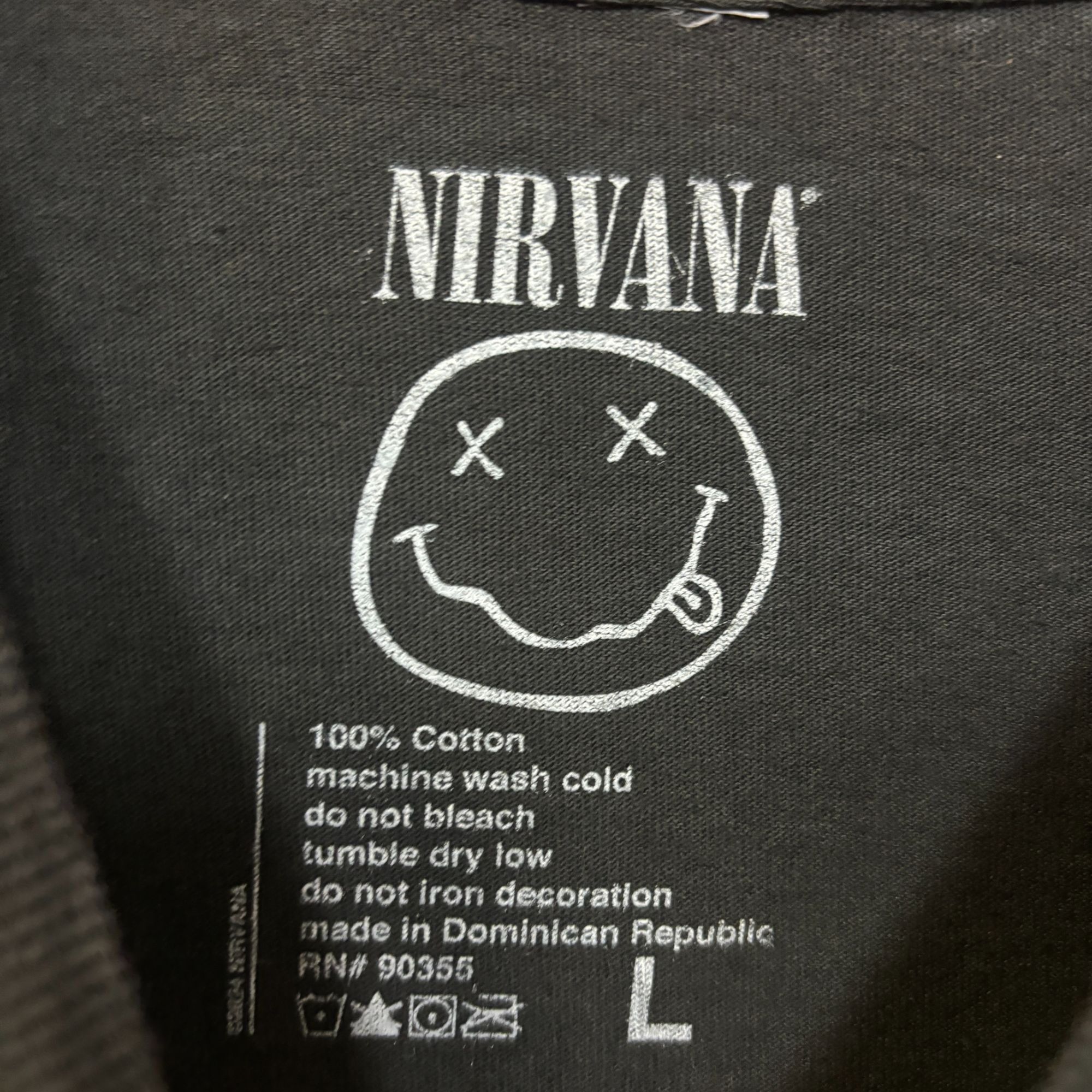 Nirvana Nirvana Never Mind Smiley Face Mineral Wash Grunge Tshirt si Size US L / EU 52-54 / 3 - 4 Thumbnail